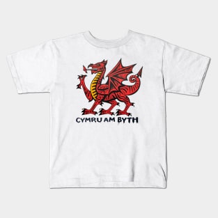 Welsh Dragon Cymru am Byth Kids T-Shirt